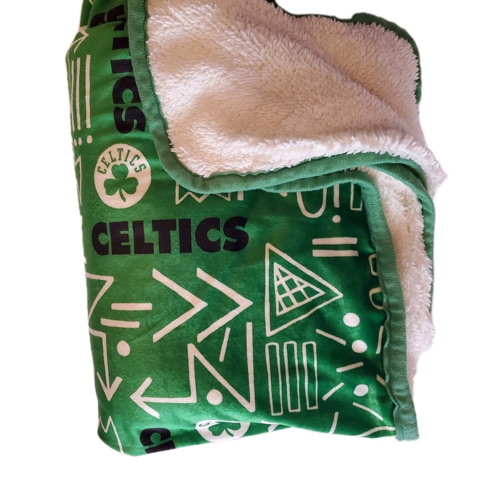 Boston Celtics Green Plush Throw Blanket NBA Basketball